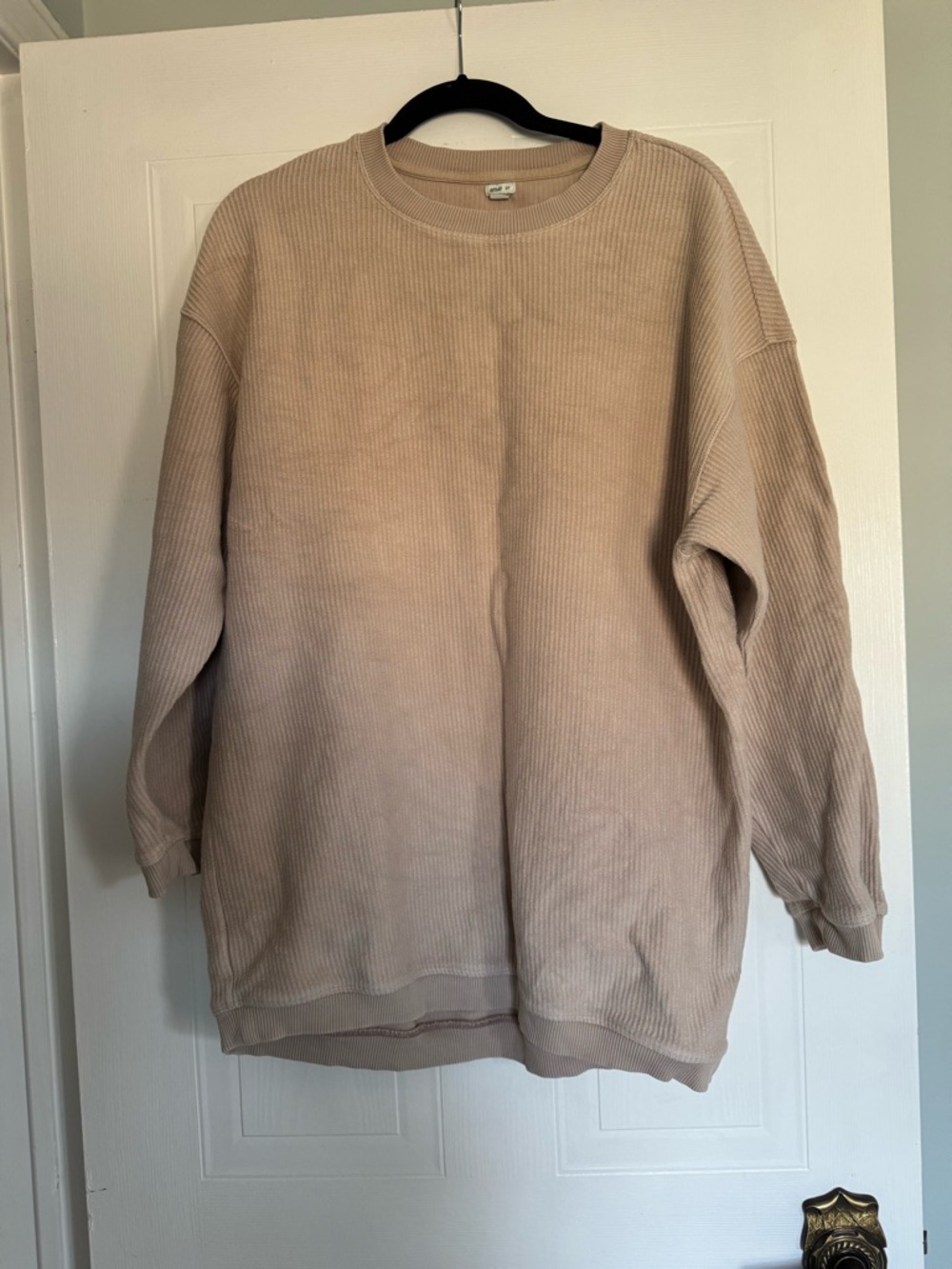 Aerie women’s Crewneck Ribbed Sweater - Beige